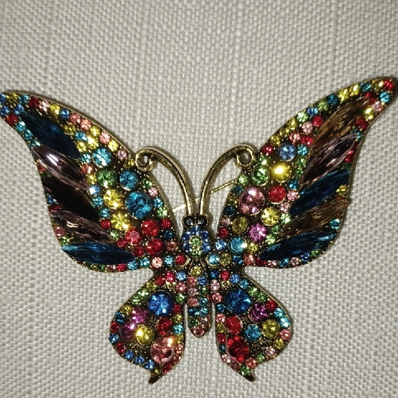 Multicolor Butterfly Brooch - Picture 4 of 6